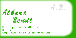 albert mendl business card